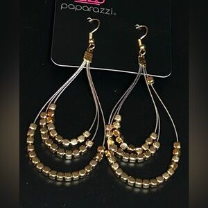 Paparazzi Elegant Gold and Silver Teardrop Earrings
